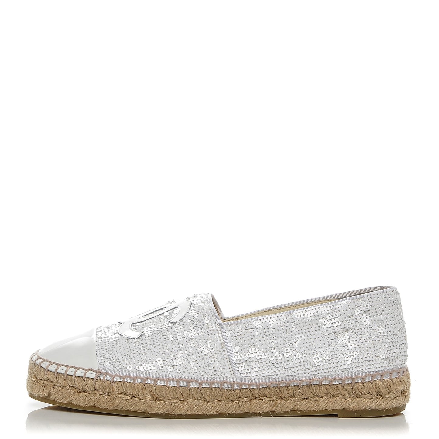 Patent Sequin CC Espadrilles 37 White