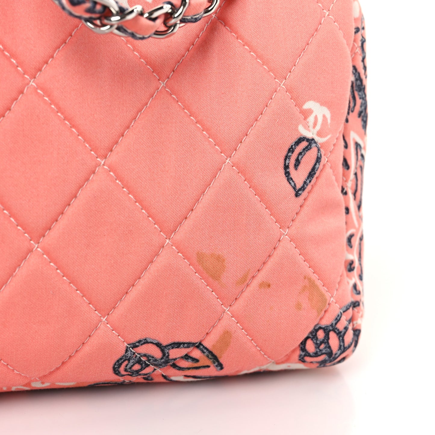 Cotton Quilted Small Bandana Single Flap Pink