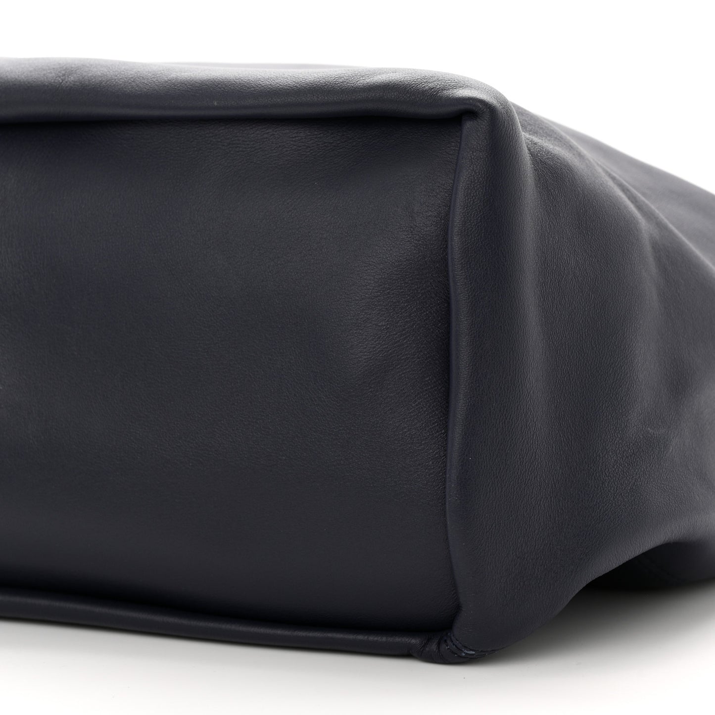 Buttery Nappa Lambskin Medium Squeeze Bag Abyss Blue