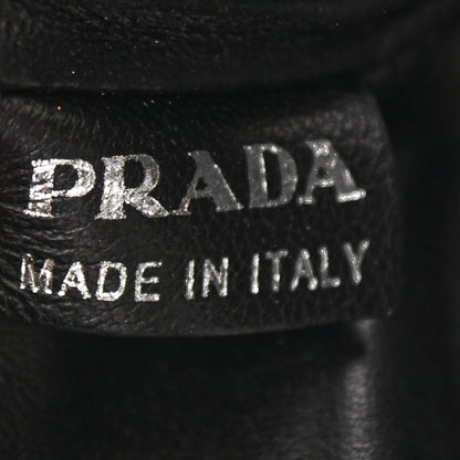 Prada Vitello Daino Grommet Chain Satchel Bag Black 11 of 17