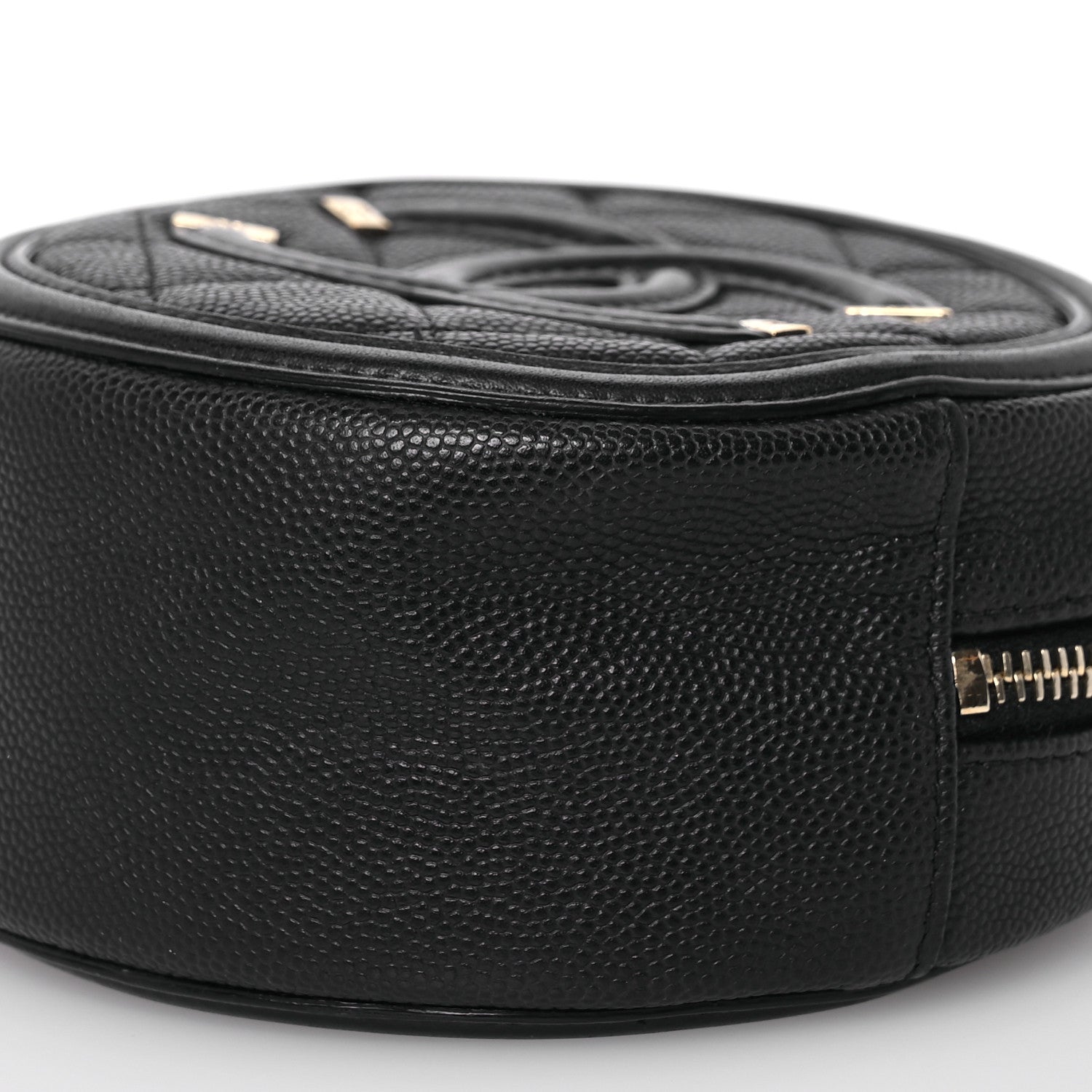 Chanel Caviar Quilted Round Filigree Crossbody Black 10 of 10