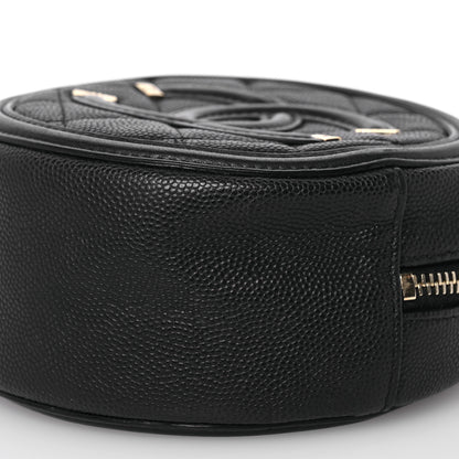 Chanel Caviar Quilted Round Filigree Crossbody Black 10 of 10