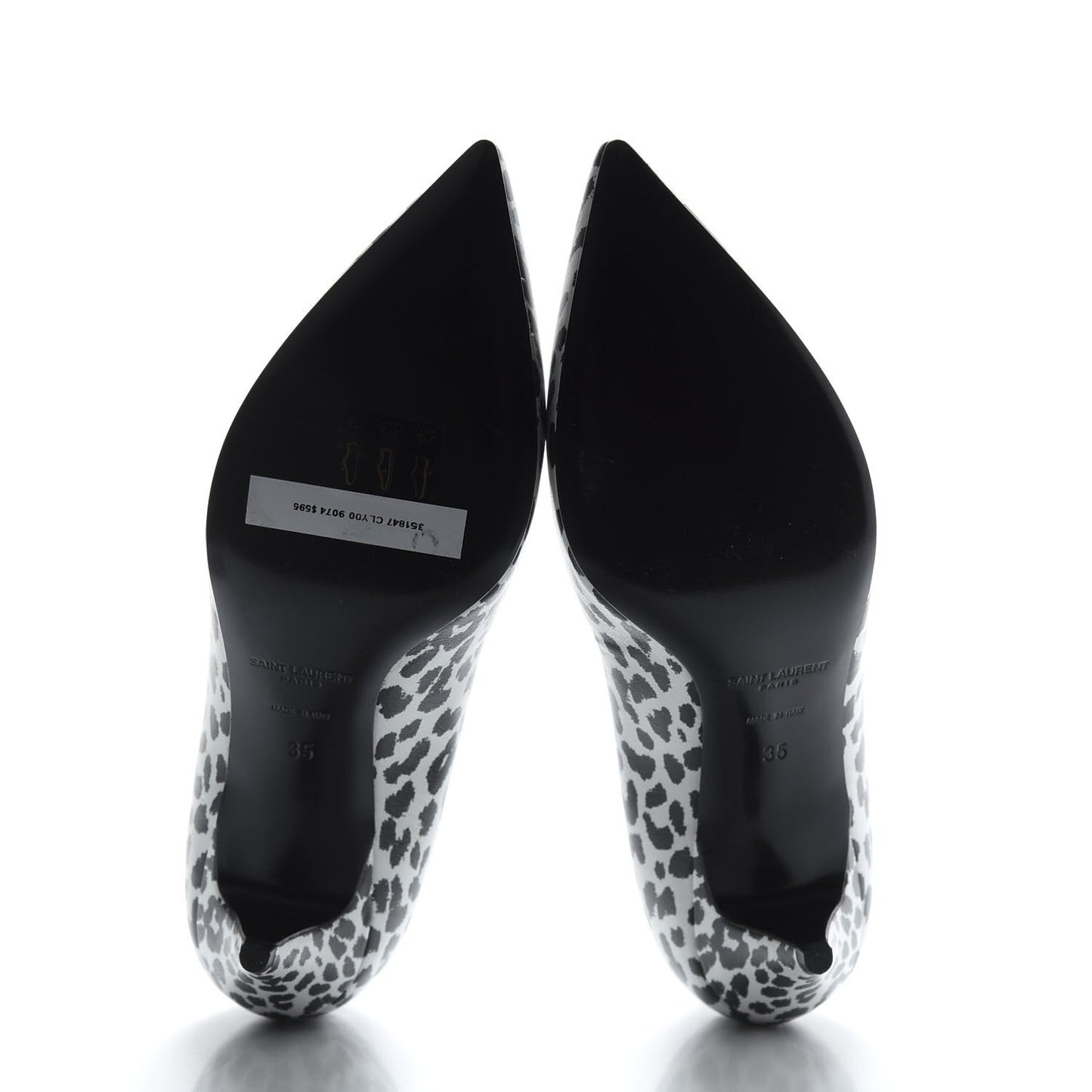 Soft Calfskin Baby Cat Paris 50 Pumps Bianco 35 White Black
