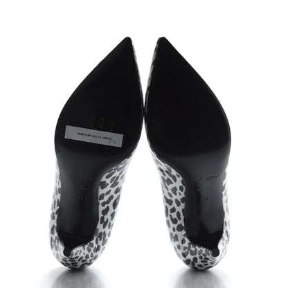 Saint Laurent Soft Calfskin Baby Cat Paris 50 Pumps Bianco 35 White Black 5 of 7