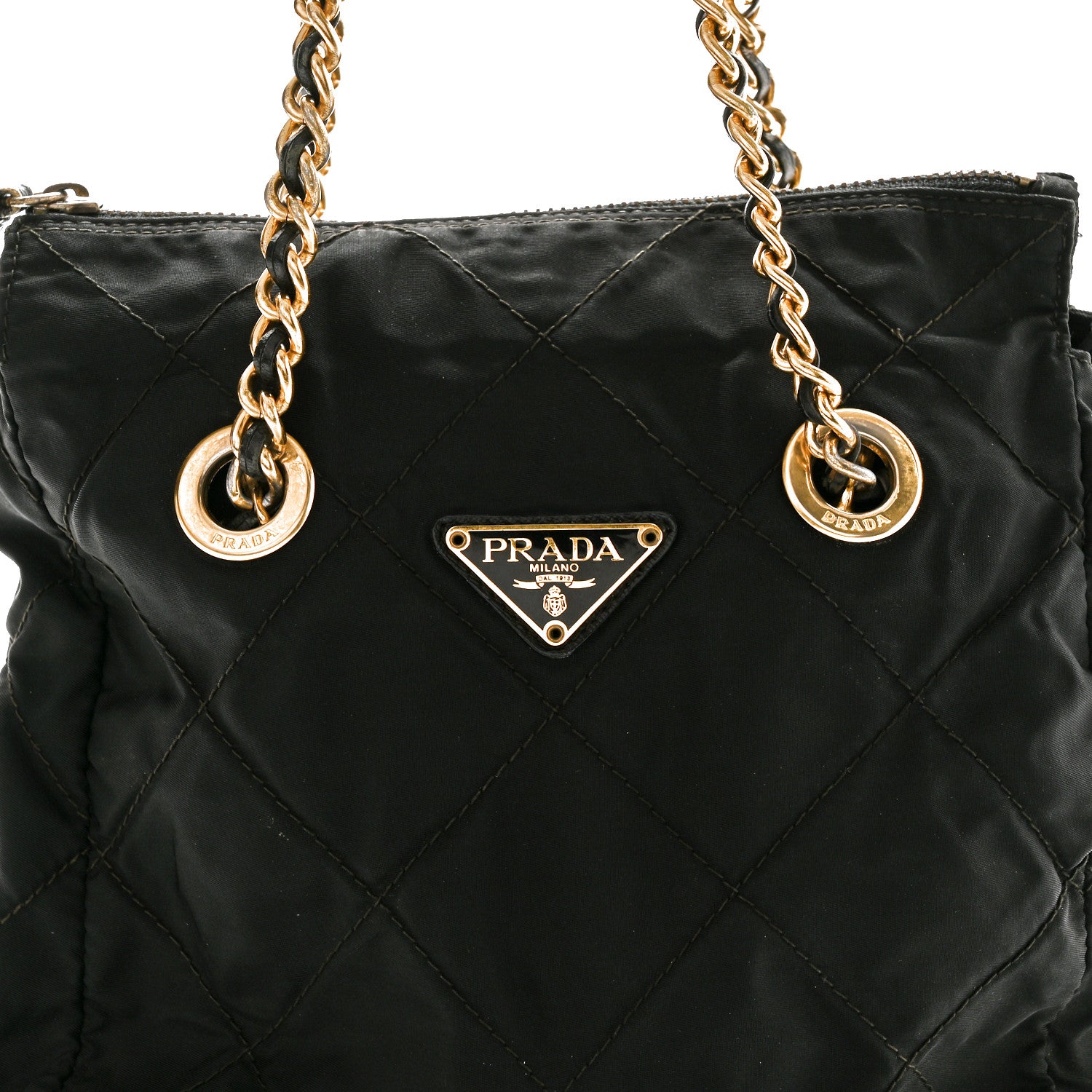 Prada Nylon Tessuto Impuntu Quilted Shoulder Bag Black 6 of 8