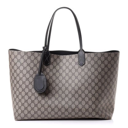 Gucci GG Supreme Monogram Large Reversible Tote Beige Black 1 of 17