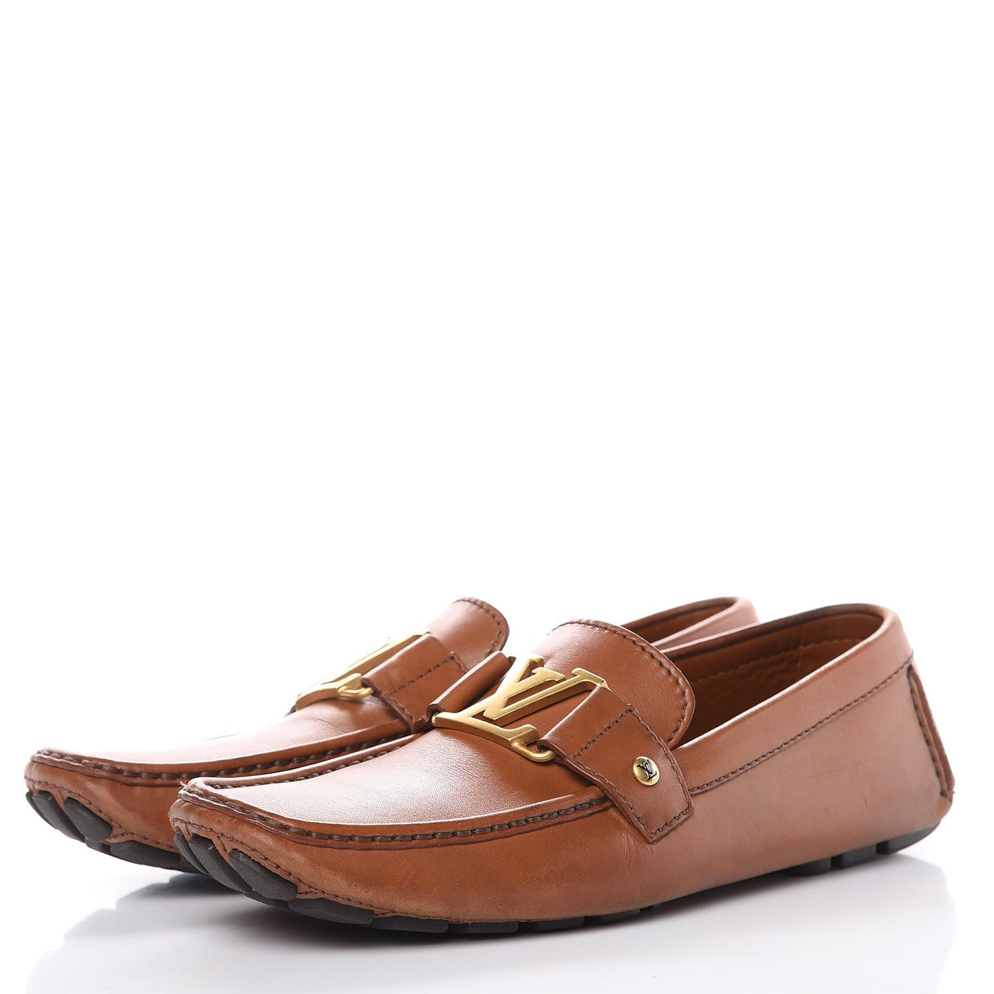 Calfskin Monte Carlo Moccasin Loafers 7 Cognac