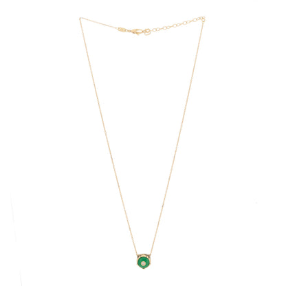 Gucci 18K Yellow Gold Diamond Jade Le Marche Des Merveilles Feline Pendant Necklace 3 of 6