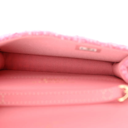 Chanel Tweed Quilted Flap Chain Waist Bag Pink 6 of 13