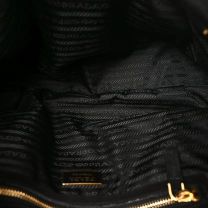 Prada Suede Easy Foldover Pushlock Satchel Black 5 of 9