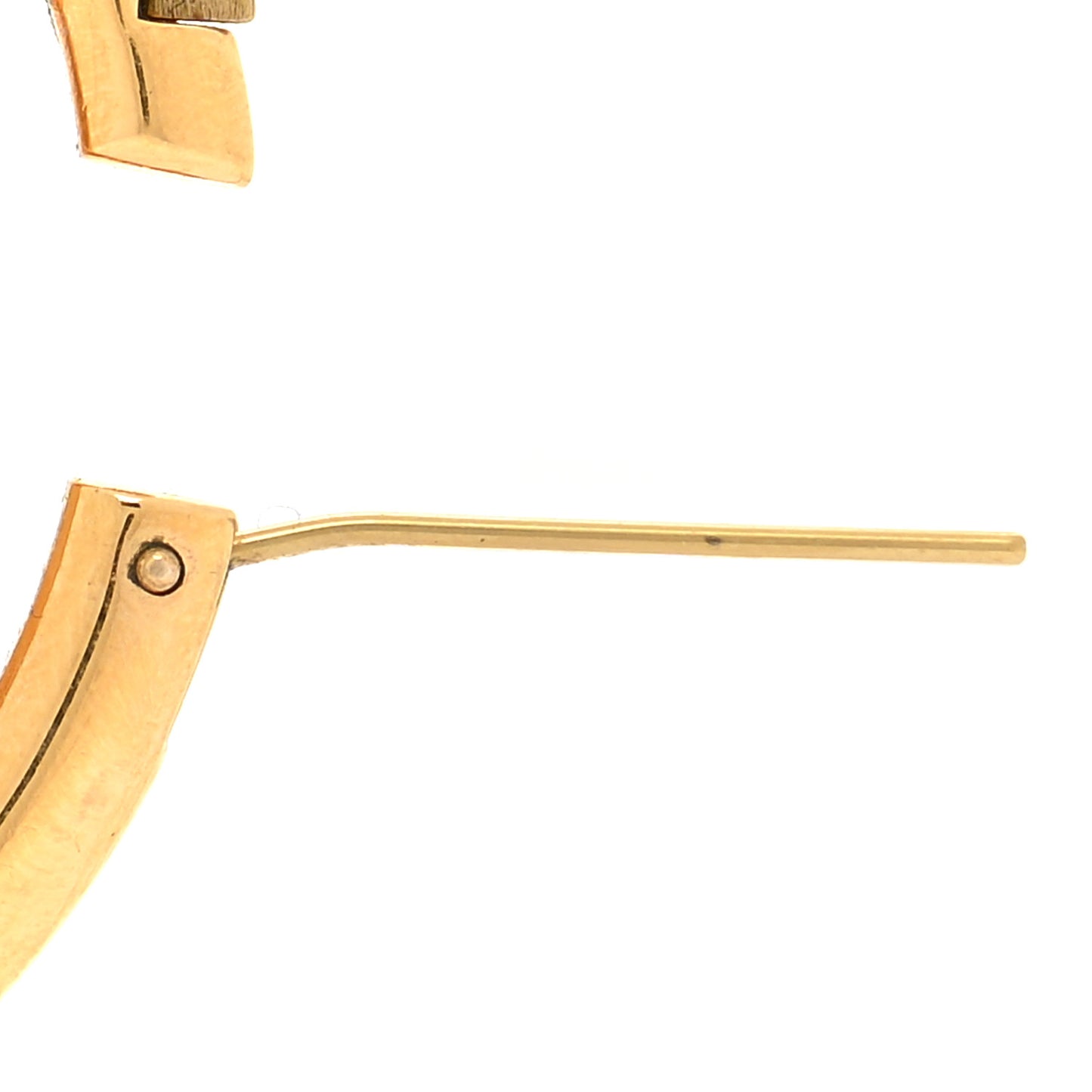 Metal Louise Hoop Earrings Gold