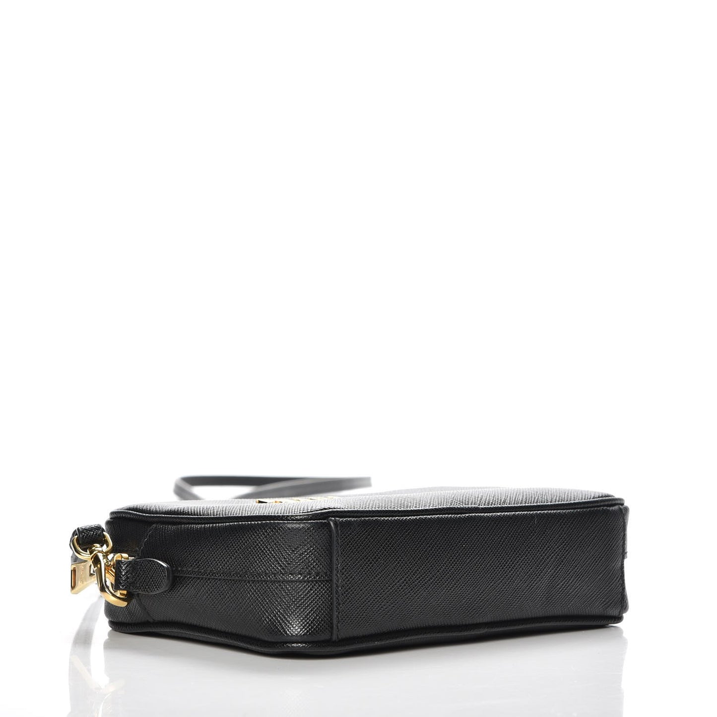 Saffiano Mini Camera Crossbody Bag Nero Black