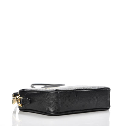 Prada Saffiano Mini Camera Crossbody Bag Nero Black 4 of 9