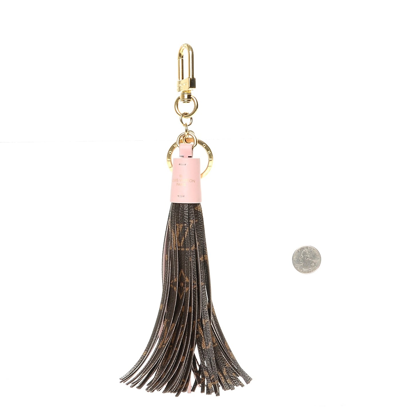 Monogram Tassel Bag Charm Pink