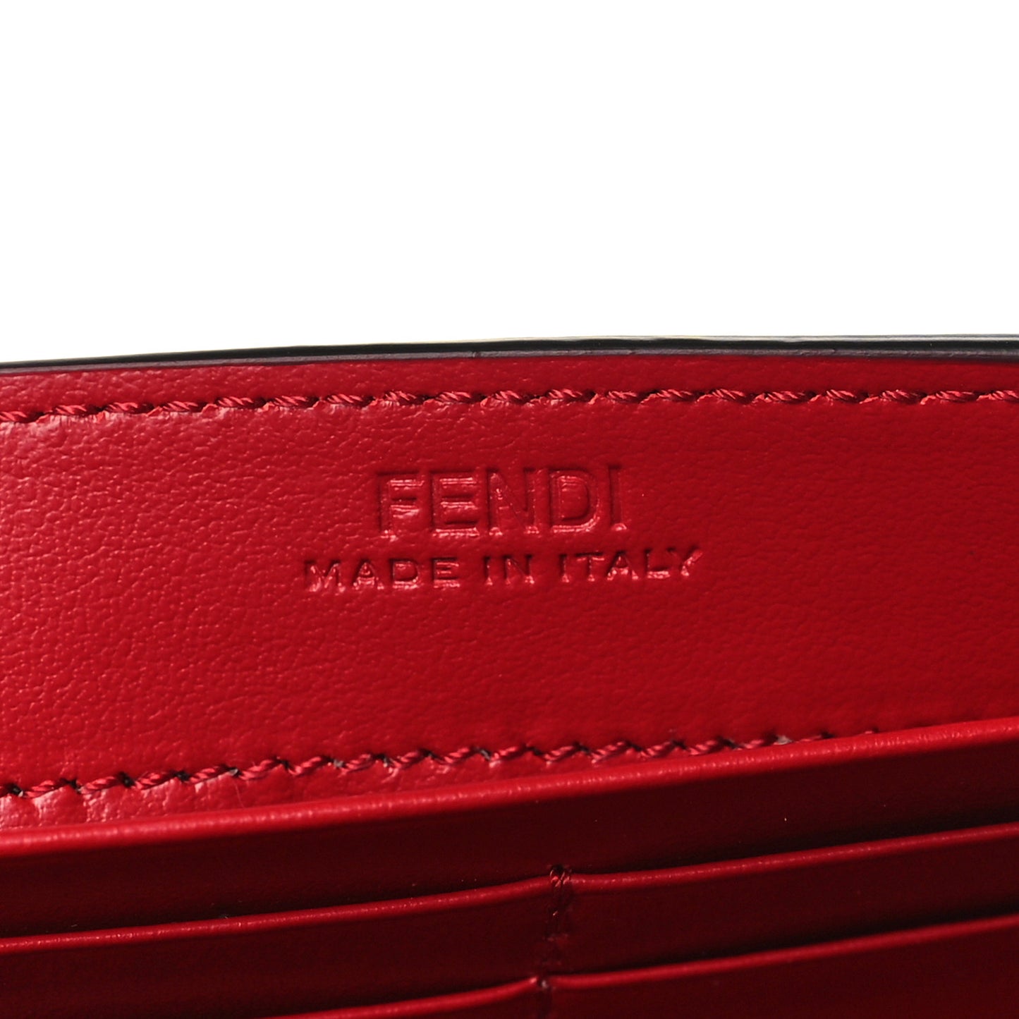 Vitello Cruise F is Fendi Bi-Color FF 1974 Embossed Continental Envelope Wallet On Chain Maya Black Fragola