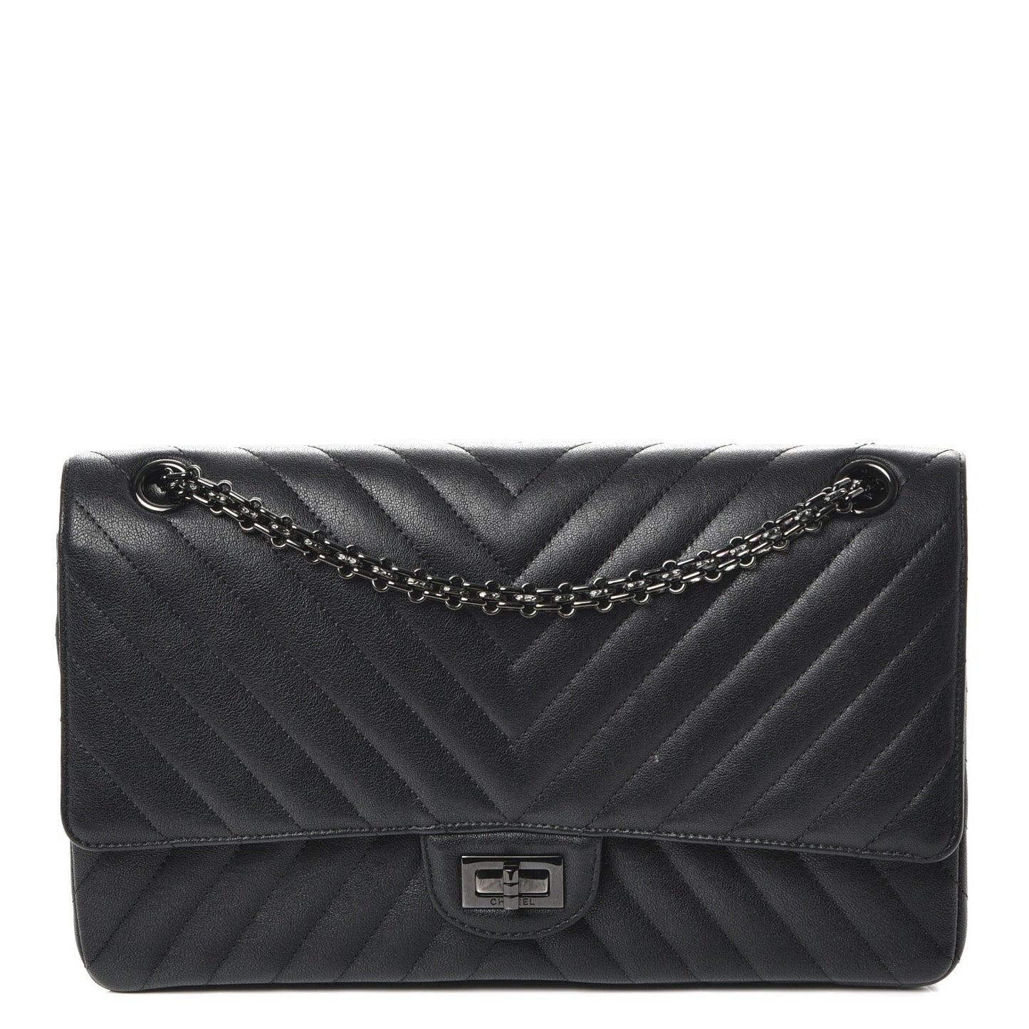 Sheepskin Chevron Quilted 2.55 Reissue 226 Flap So Black