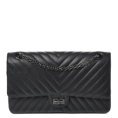 Chanel Sheepskin Chevron Quilted 2.55 Reissue 226 Flap So Black 1 of 8