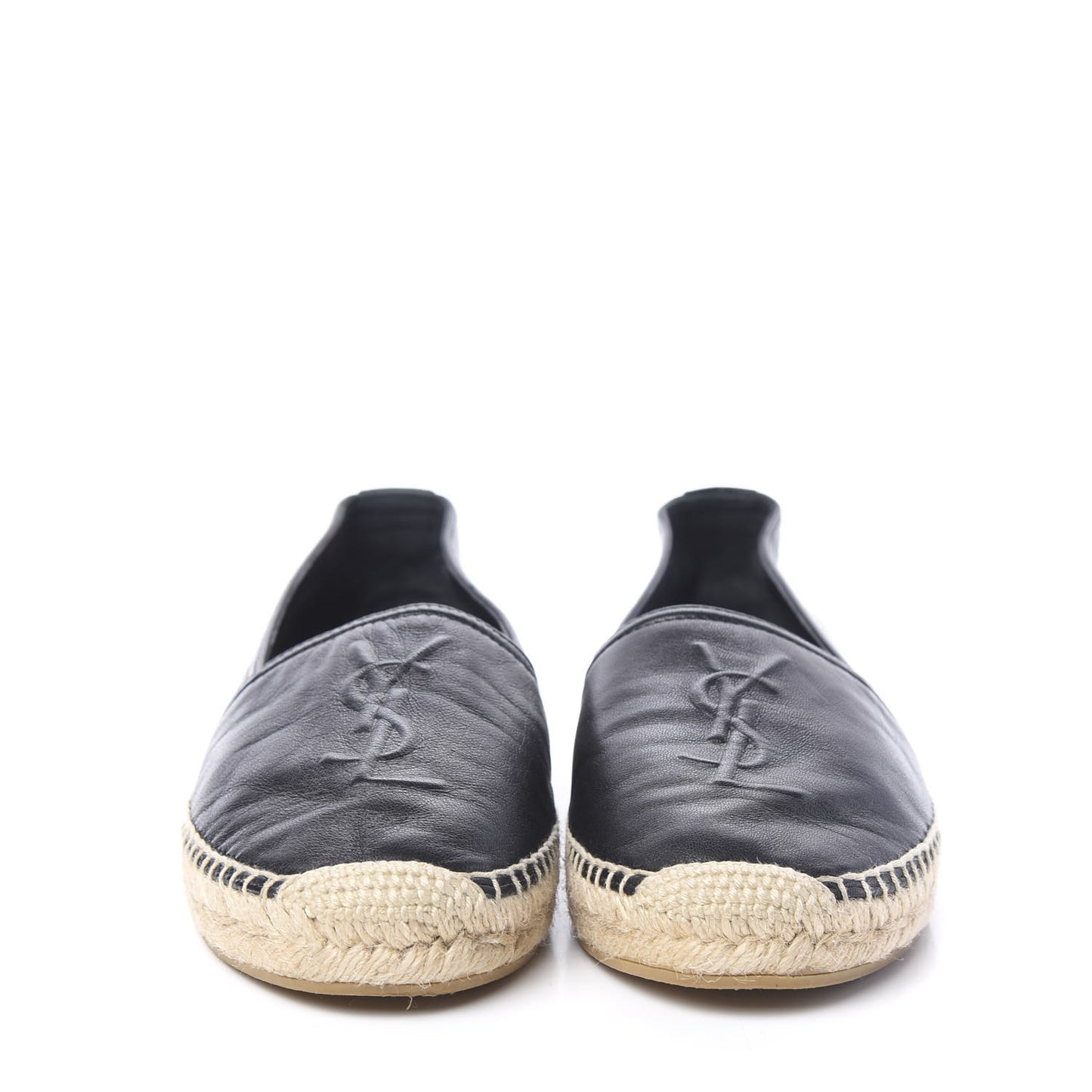 Lambskin Monogram Espadrilles 37 Black