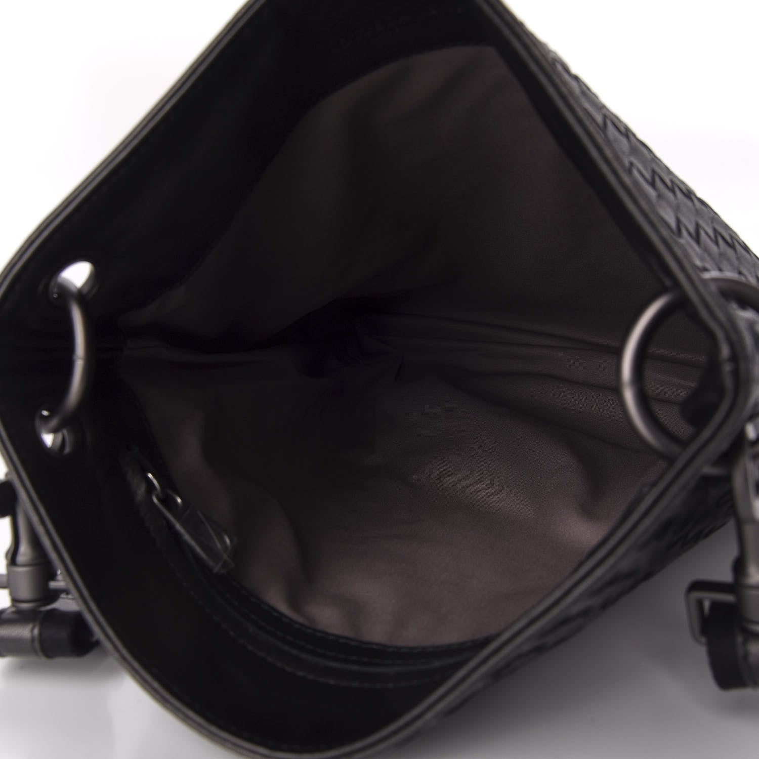 Bottega Veneta Nappa Intrecciato VN Crossbody Messenger Bag Black 10 of 17