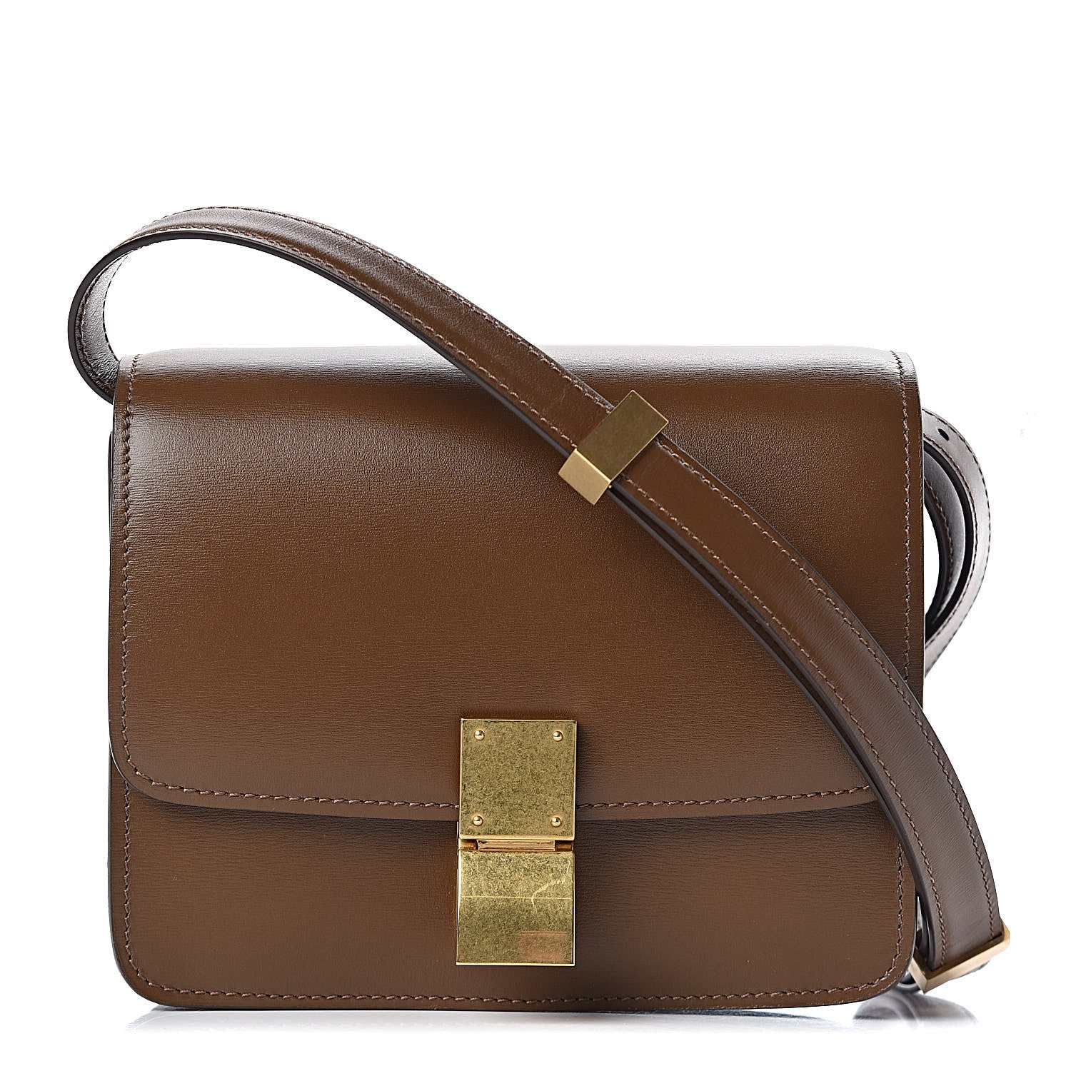 Celine Box Calfskin Small Classic Box Flap Bag Camel 1 of 9