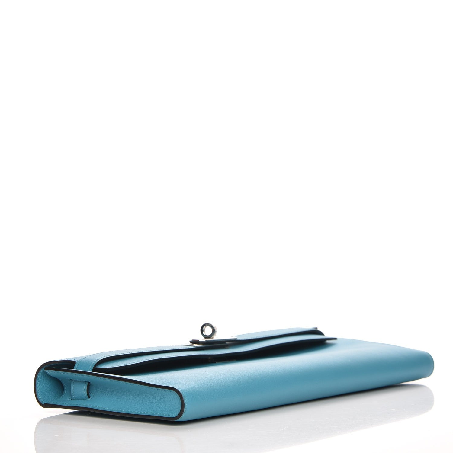 Hermes Swift Kelly Cut Clutch Pochette Turquiose 4 of 17
