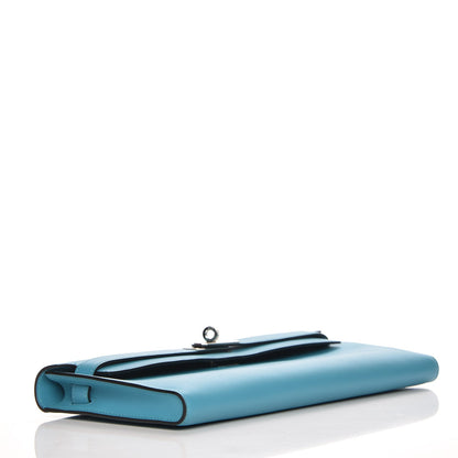Hermes Swift Kelly Cut Clutch Pochette Turquiose 4 of 17