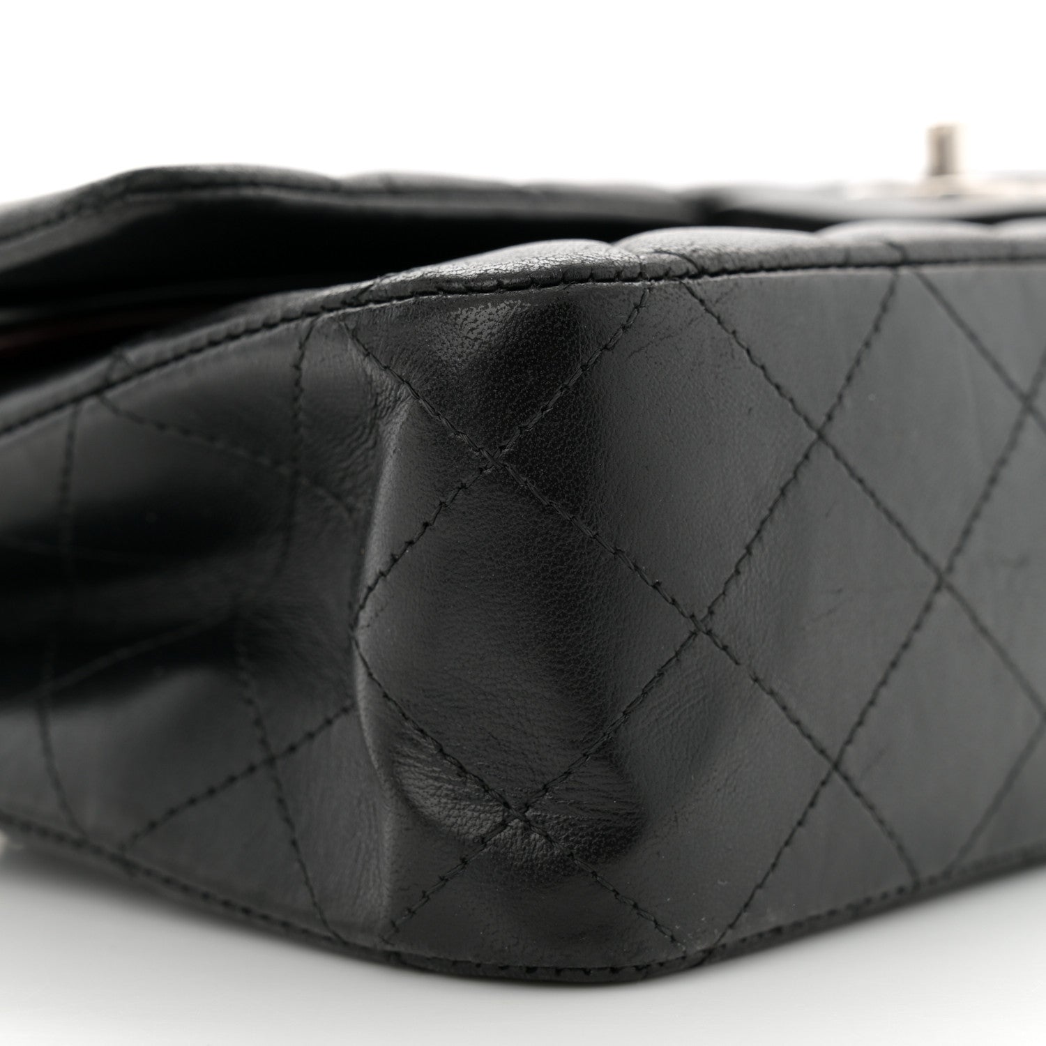 Chanel Lambskin Quilted Medium Double Flap Black 9 of 13