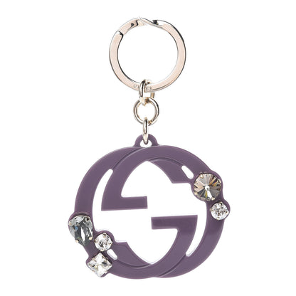 Gucci Crystal Resin Interlocking G Key Charm Purple 1 of 3