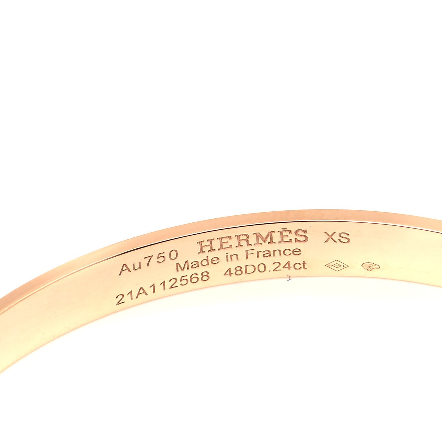 18K Rose Gold Diamond PM Collier De Chien Bracelet XS