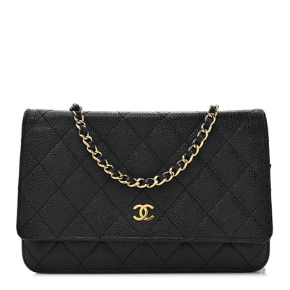 Chanel Caviar Quilted Wallet On Chain WOC Black 1 of 18