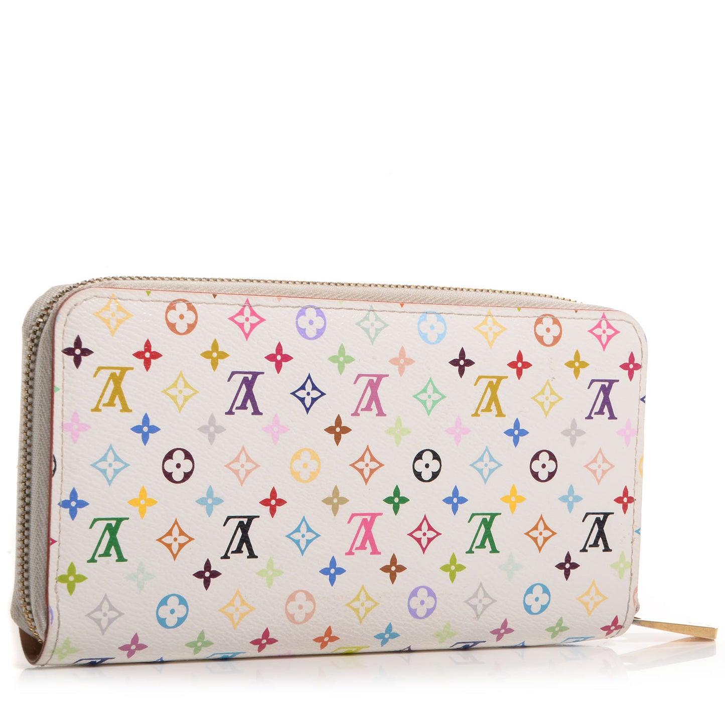 Monogram Multicolor Zippy Wallet White