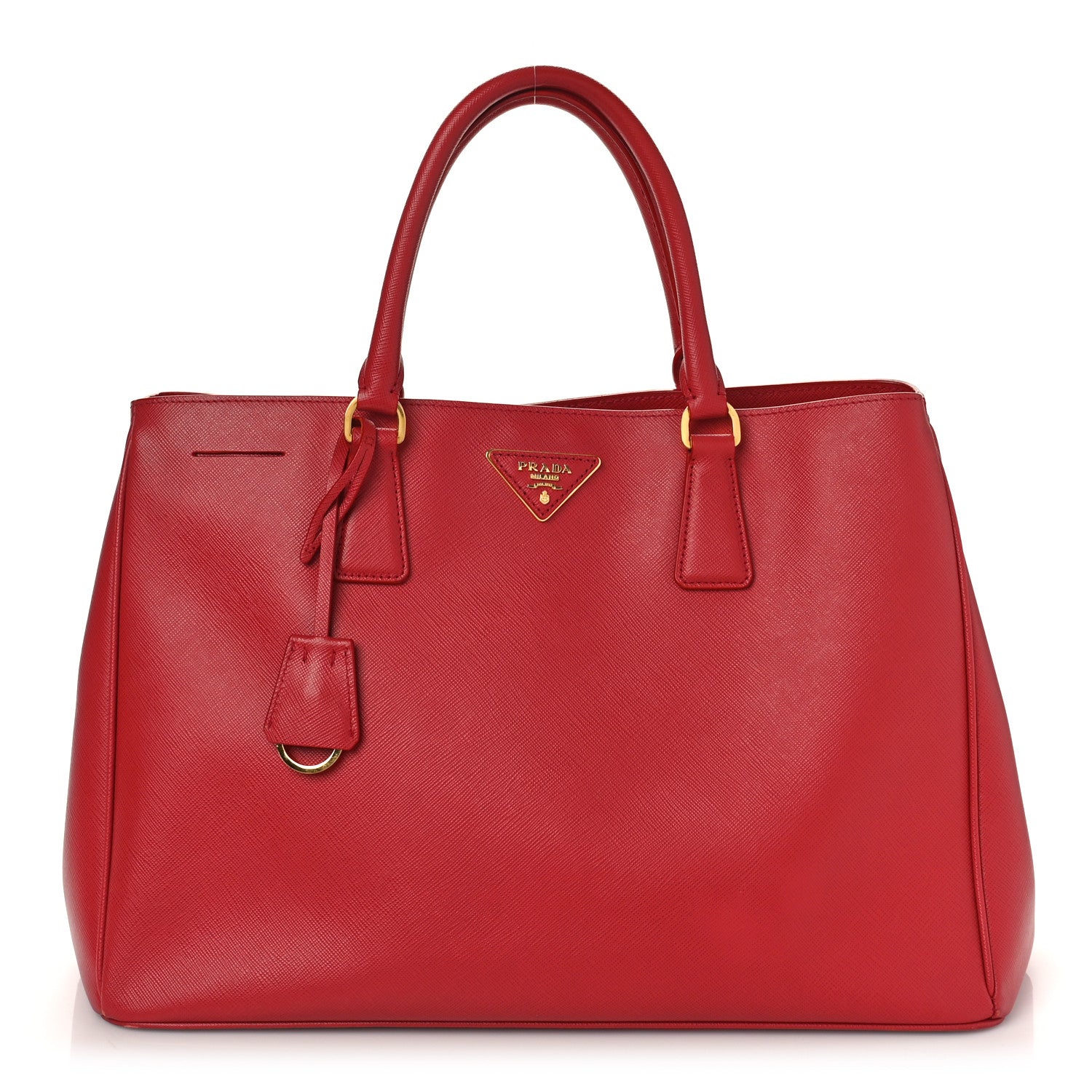 Prada Saffiano Lux Large Tote Fuoco 1 of 8