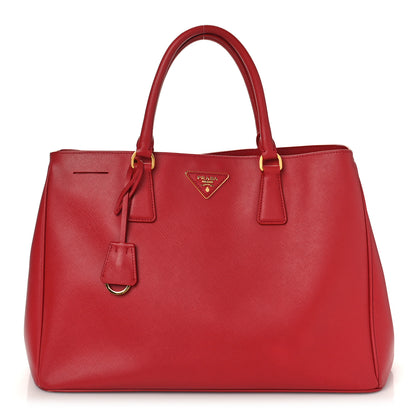 Prada Saffiano Lux Large Tote Fuoco 1 of 8