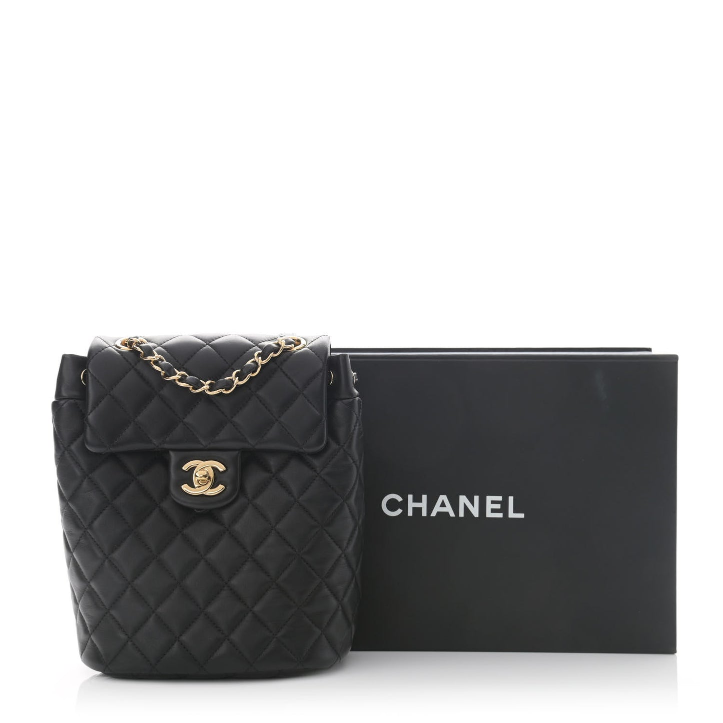 Lambskin Quilted Mini Urban Spirit Backpack Black