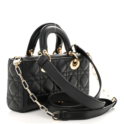 Christian Dior Lambskin Cannage Small Lady D-Joy Black 3 of 11