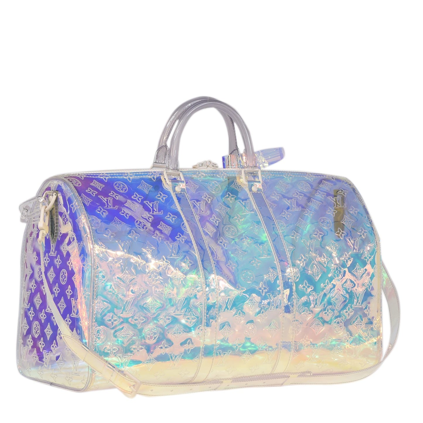 PVC Monogram Keepall Bandouliere 50 Iridescent Prism