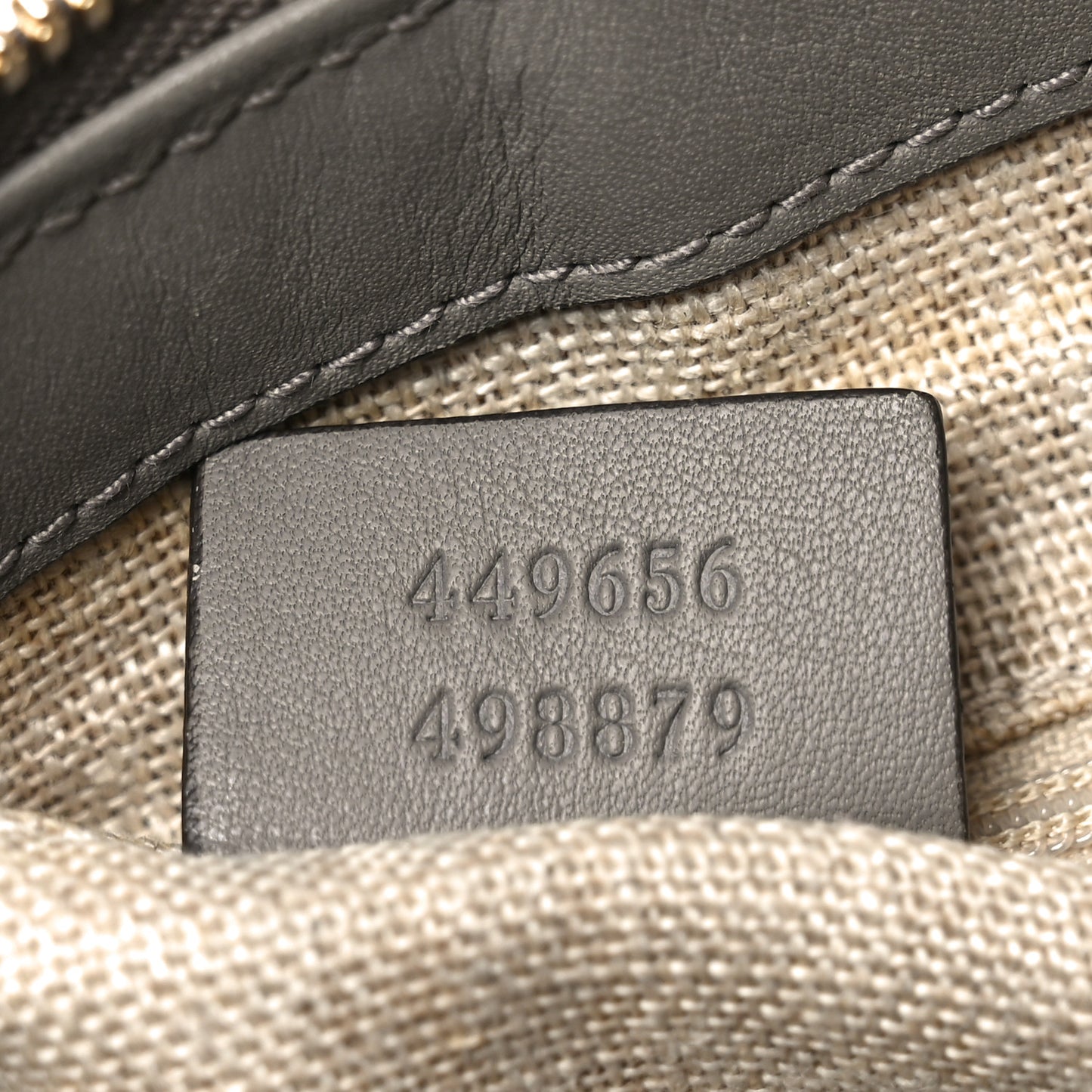 Soft Microguccissima Small Zippered Satchel Loess