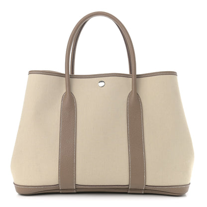 Hermes Twill D Negonda Garden Party 36 MM Tote Beton Etoupe 1 of 8