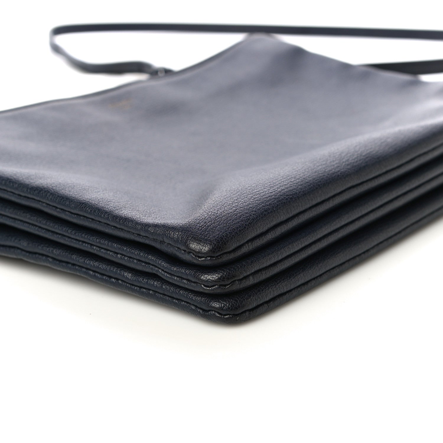 Celine Goatskin Large Trio Crossbody Bag Dark Blue 8 of 20
