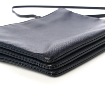 Celine Goatskin Large Trio Crossbody Bag Dark Blue 8 of 20