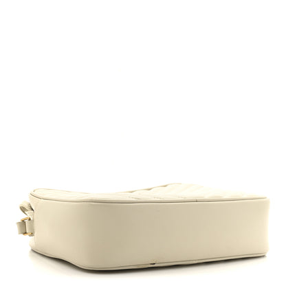 Saint Laurent Calfskin Matelasse Monogram Lou Camera Bag Crema Soft 4 of 16