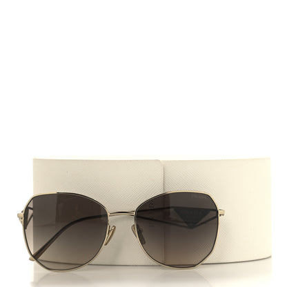 Prada Metal Symbole Triangle Logo Sunglasses SPR57Y Anthracite Gray Cammeo Beige 7 of 7