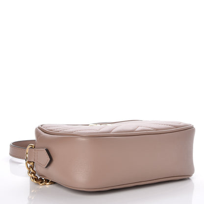 Gucci Calfskin Matelasse Mini GG Marmont Chain Shoulder Bag Nude 4 of 7