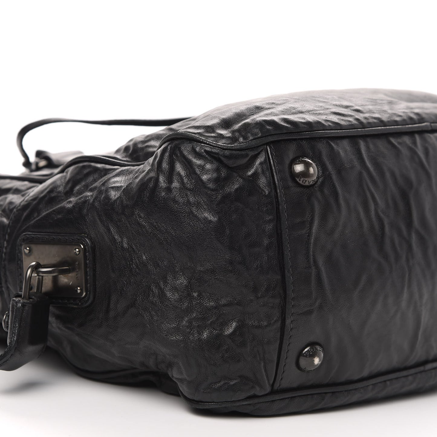 Nappa Antique Shoulder Bag Black