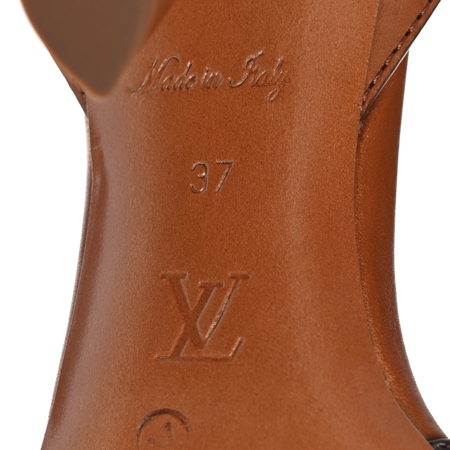 Calfskin Perforated Monogram Silhouette Sandals 37 Gold