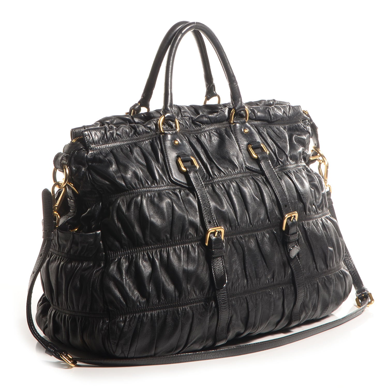 Prada Nappa Gaufre Tote Nero Black 3 of 11