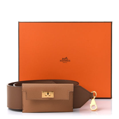 Hermes Swift Epsom Pocket Kelly Shoulder Strap Alezan Biscuit 7 of 7