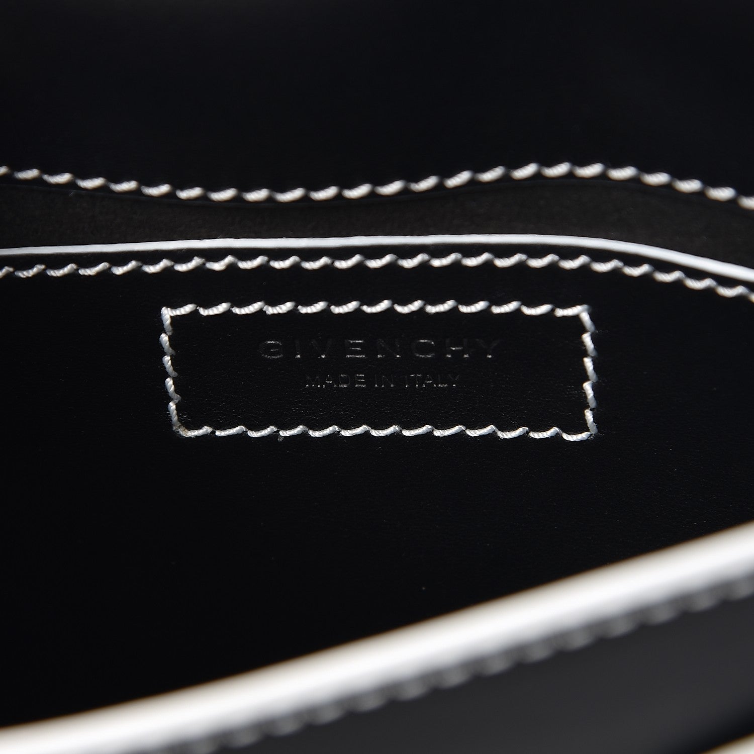 Givenchy Calfskin Mini Infinity Saddle Bag Black White 6 of 7