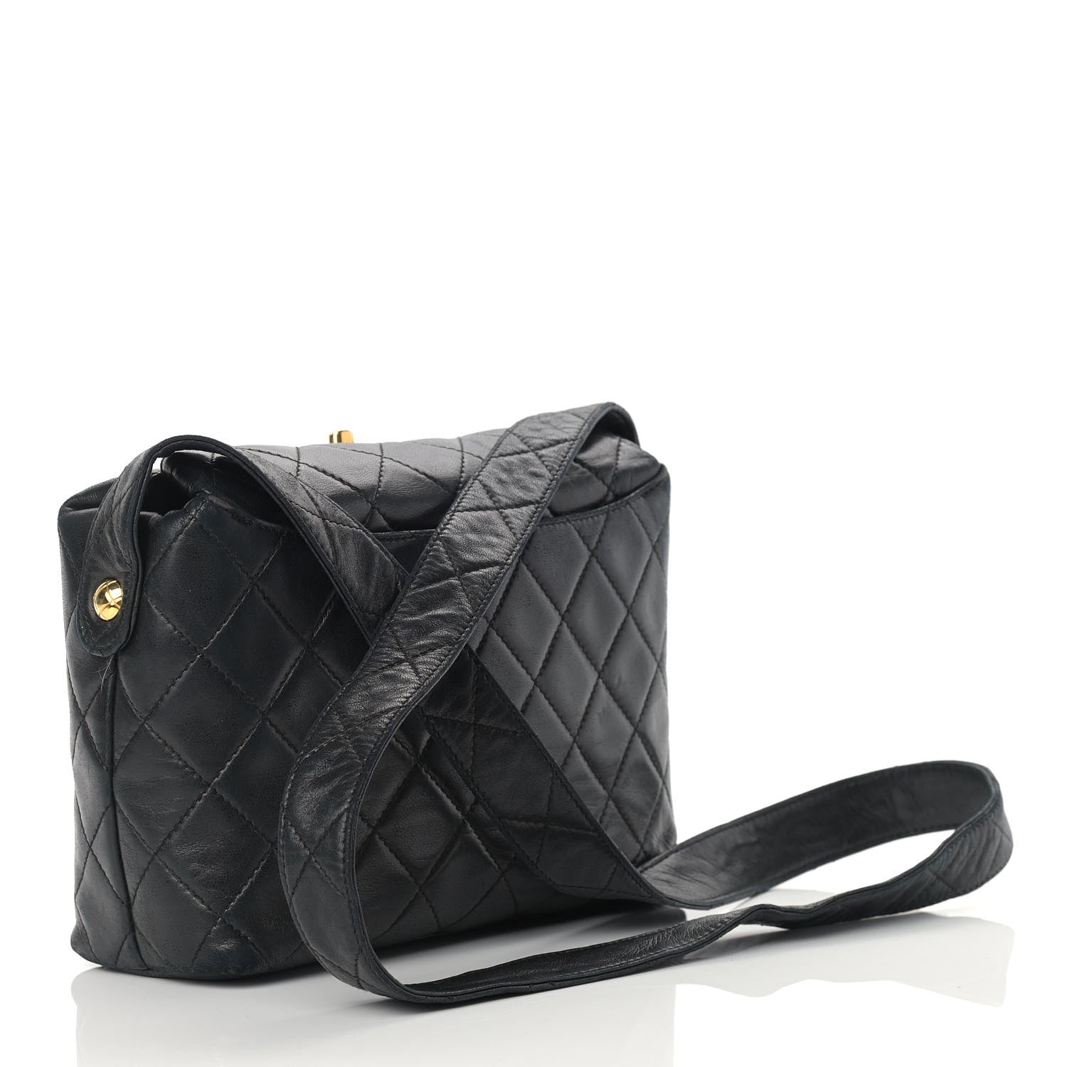 Chanel Lambskin Quilted Flap Shoulder Bag Black 2 of 16