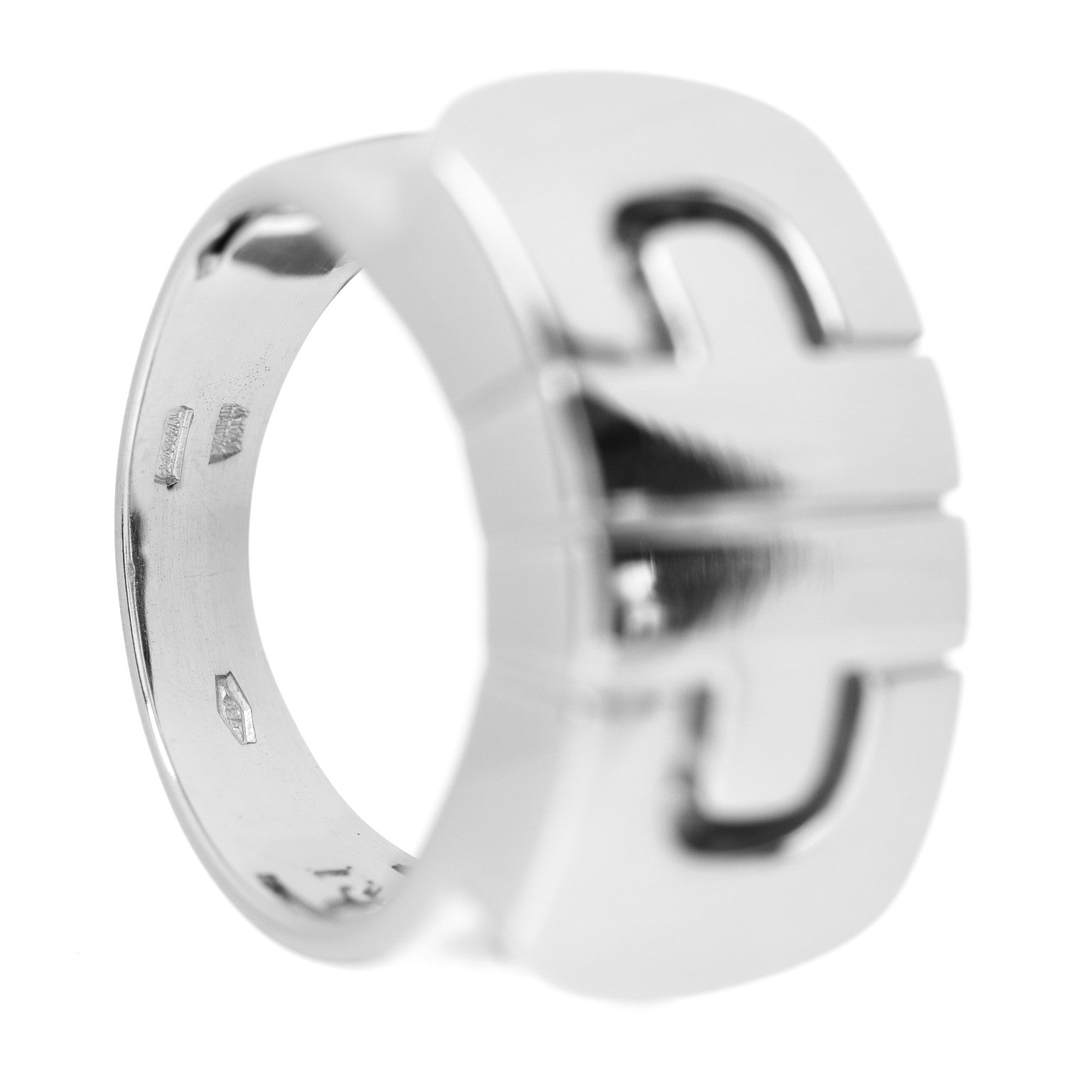 Bulgari 18K White Gold Parentesi Ring 50 5.25 5 of 5